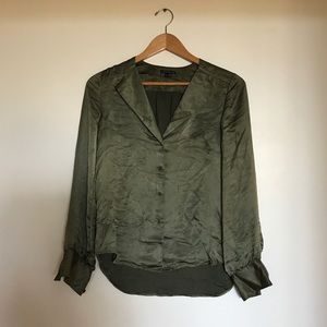Silky green shirt